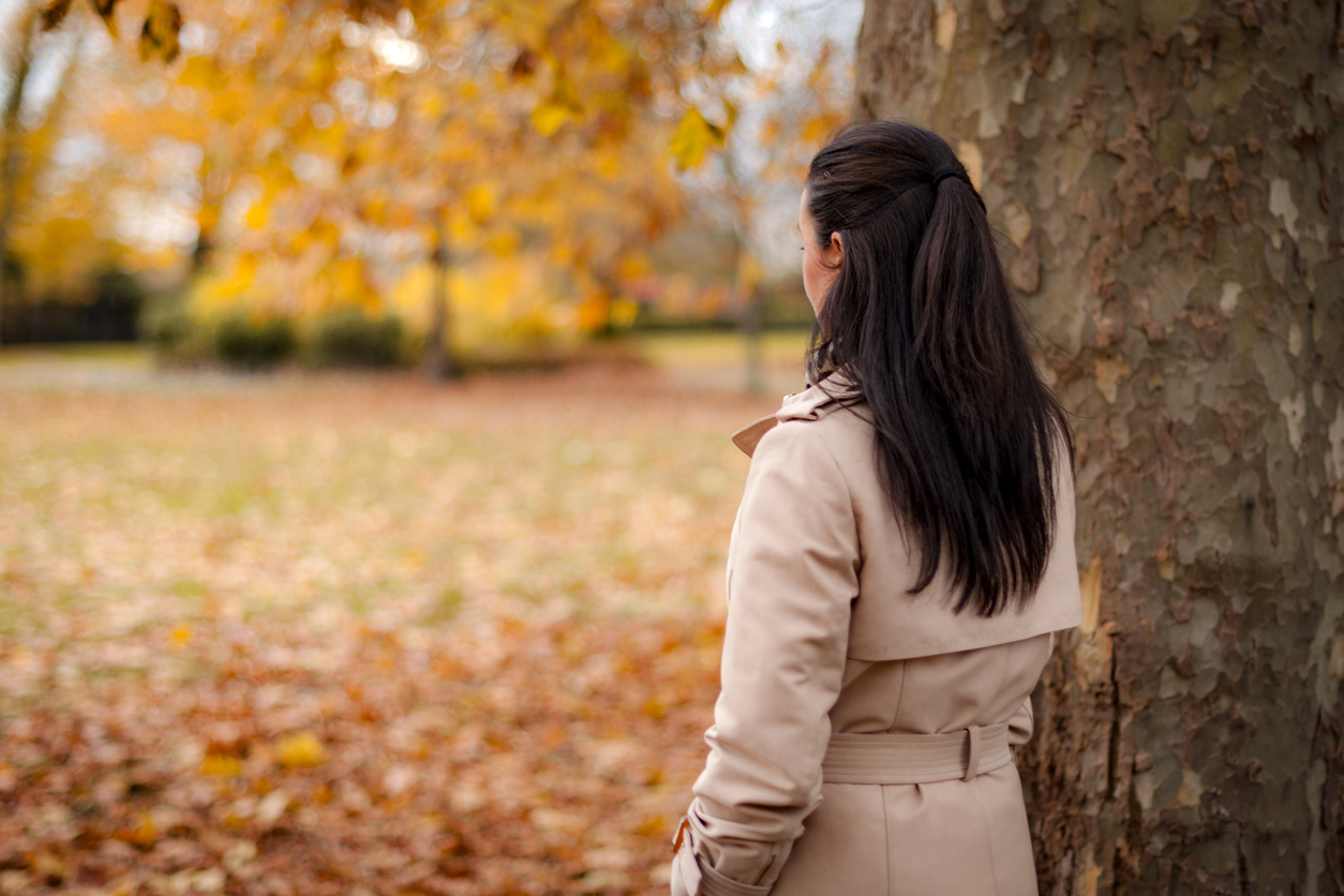 vrouw in natuur