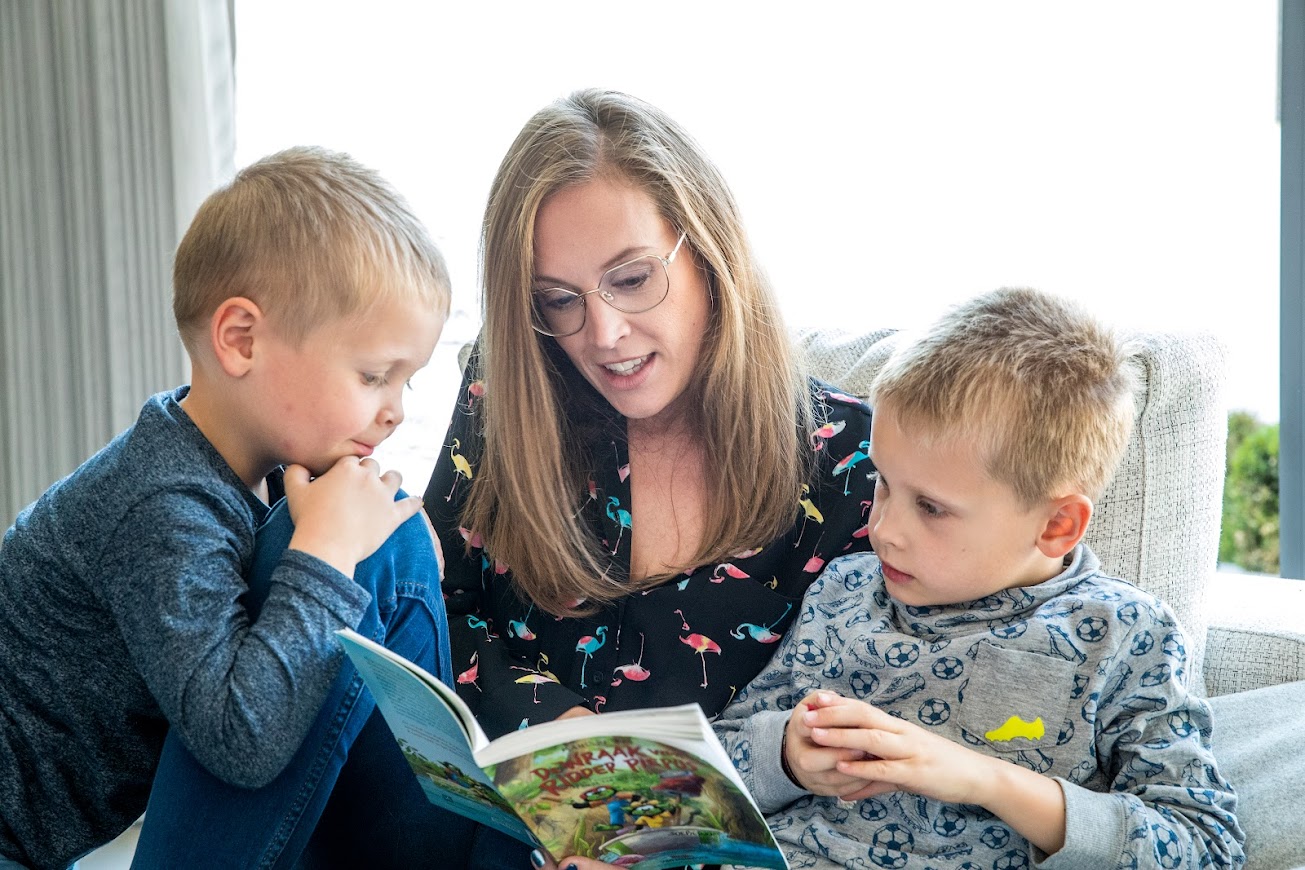 mama en zonen lezen boekje