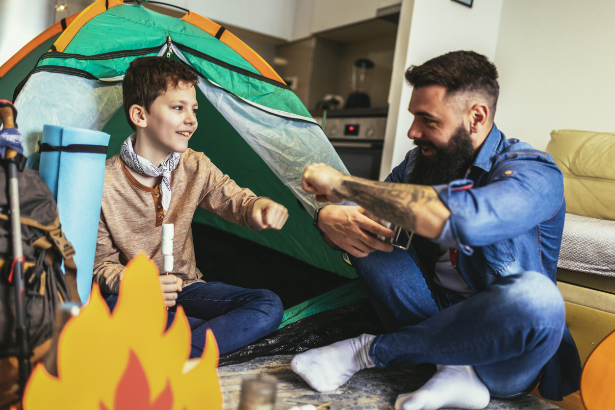 Tent in de living