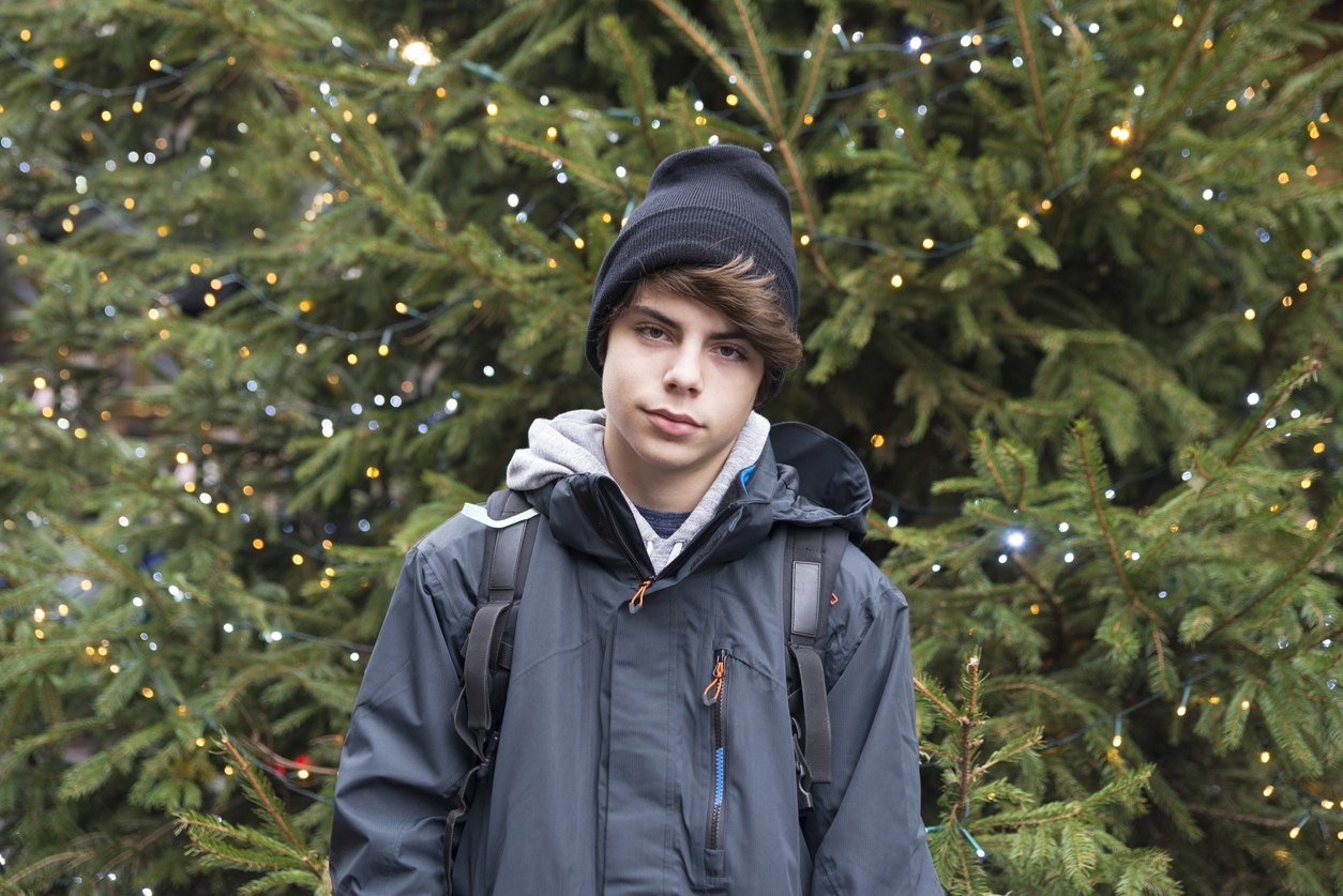 tiener voor kerstboom
