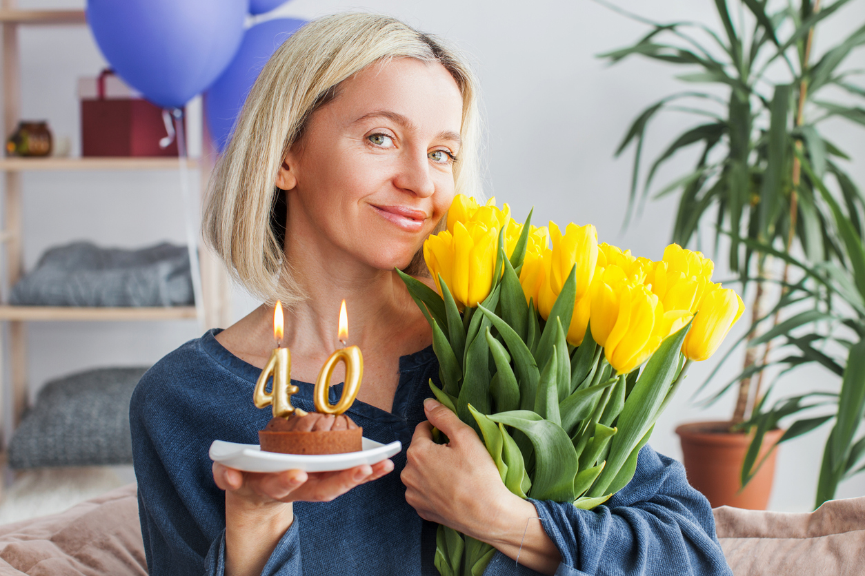 Vrouw veertig verjaardag 40