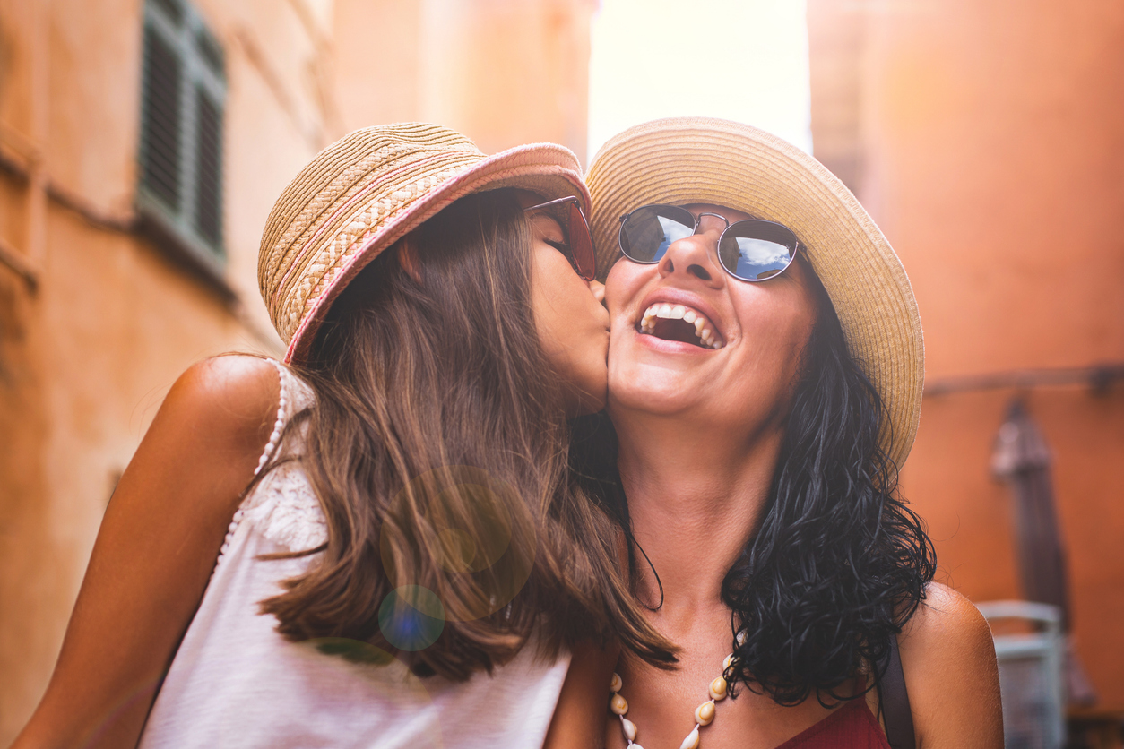 moeder dochter tiener vakantie 