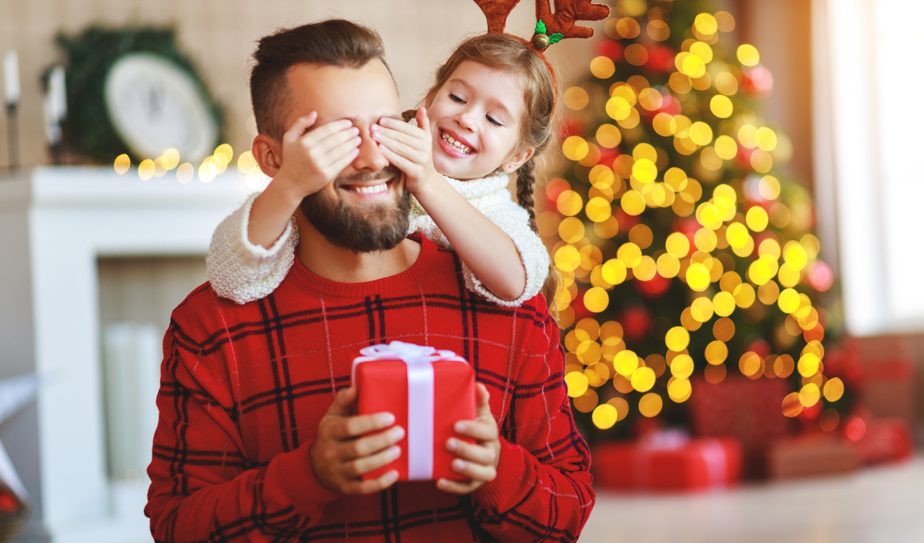 papa kerstcadeau kerstboom 