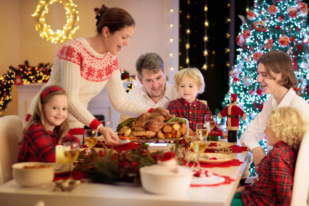 kerst tafel eten