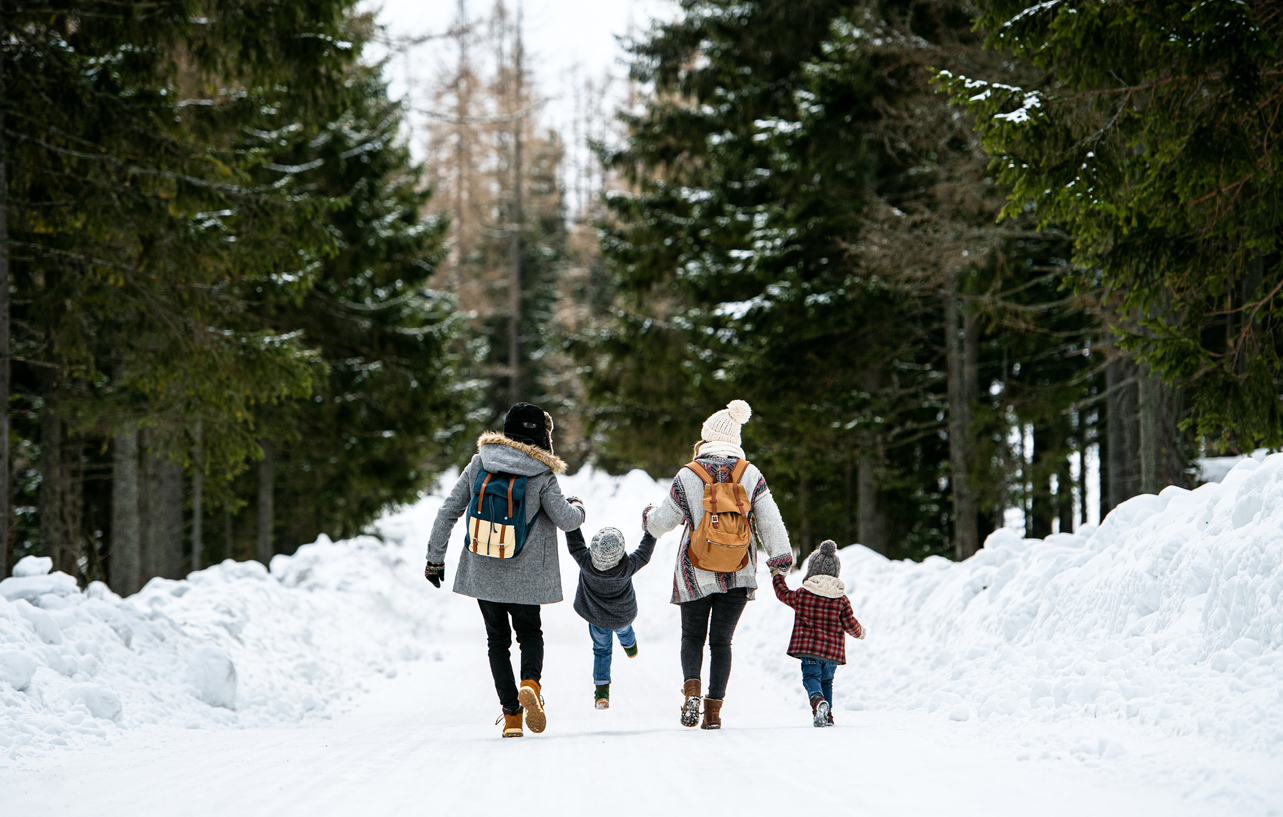 family walking