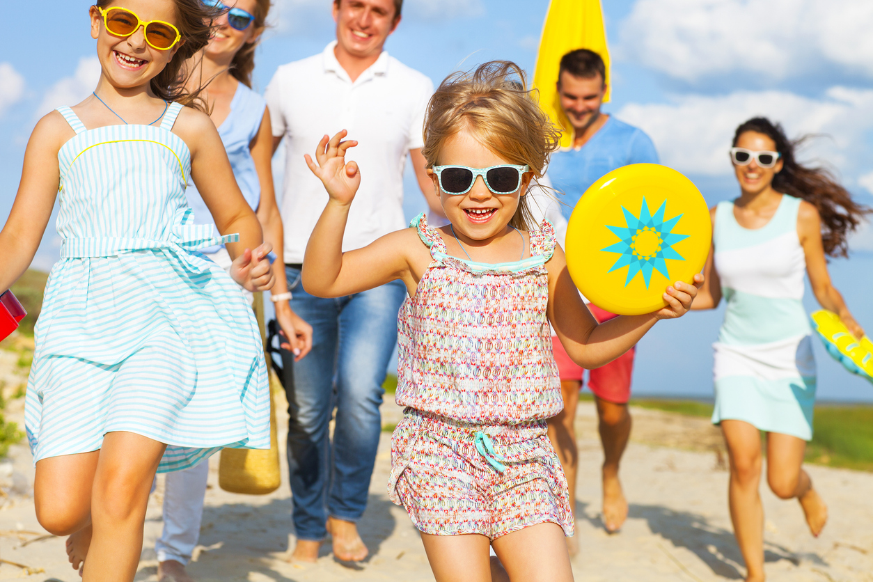 Twee gezinnen op vakantie