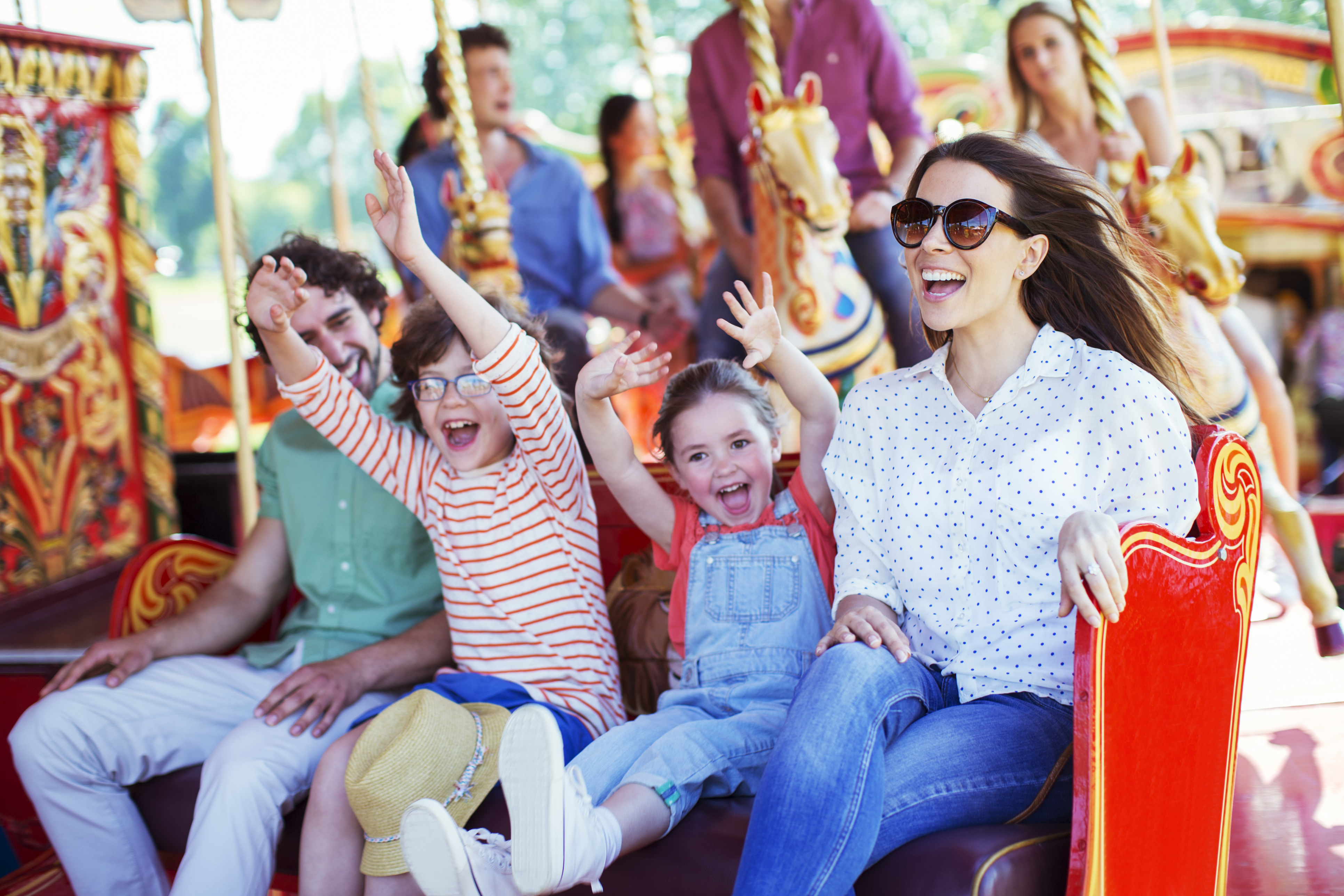 Pretpark gezin