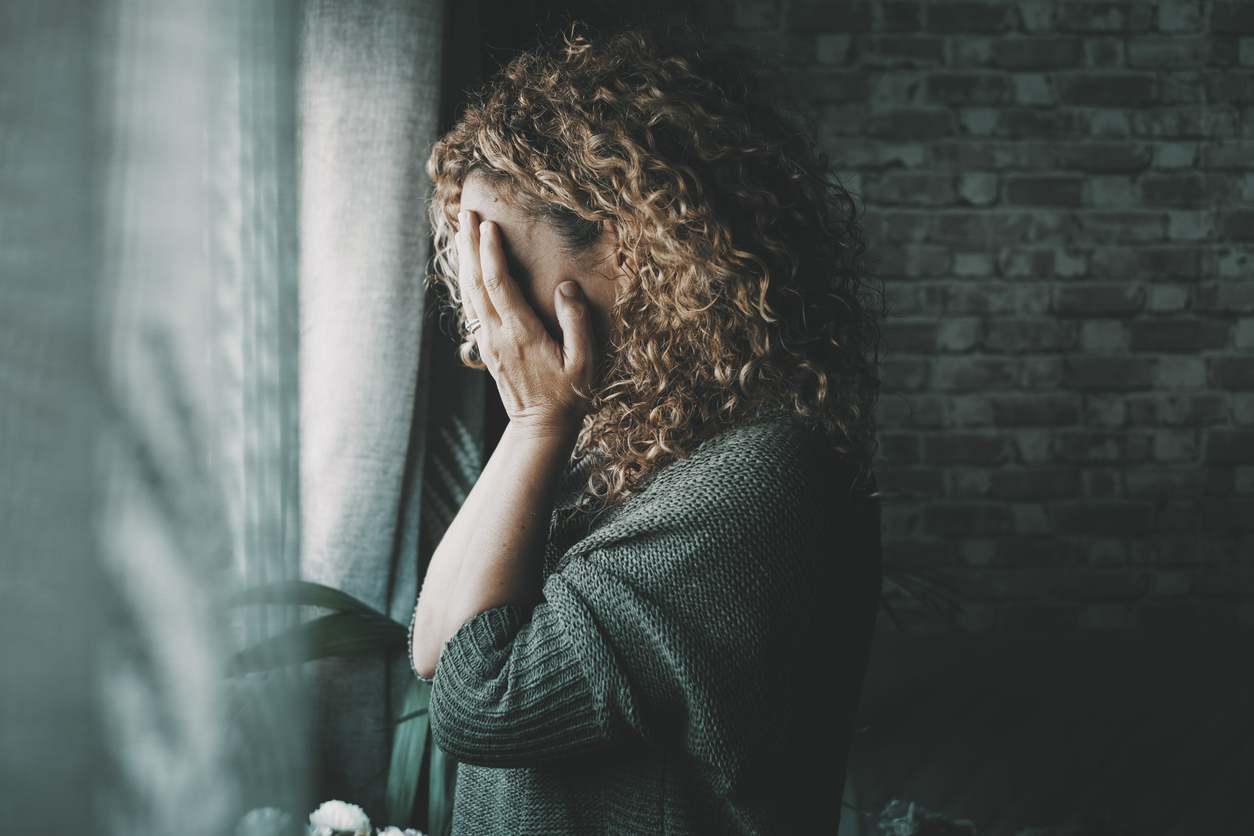 verdrietige vrouw