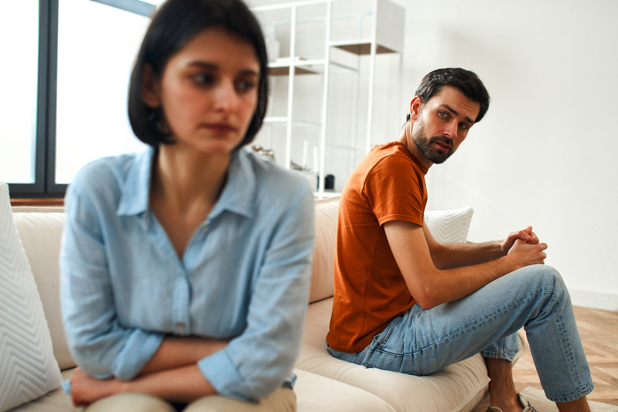 man en vrouw hebben ruzie