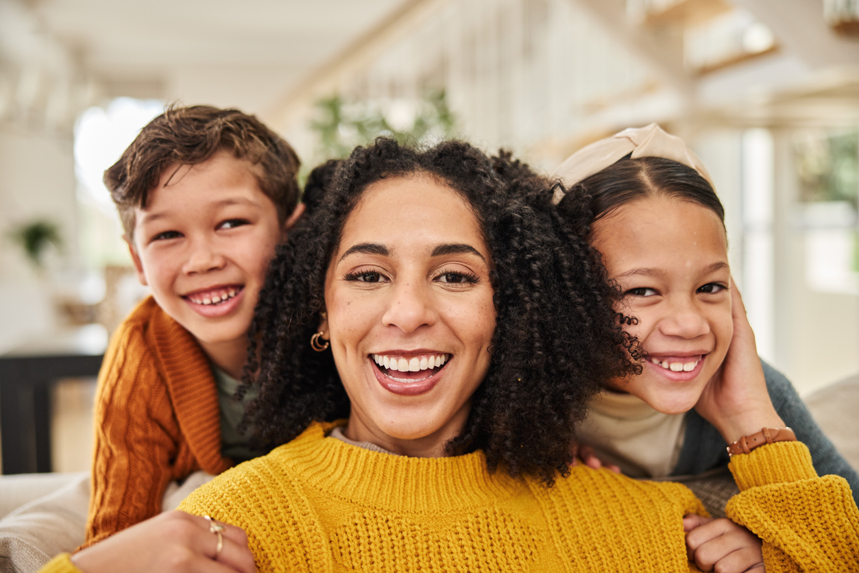 mama en kinderen