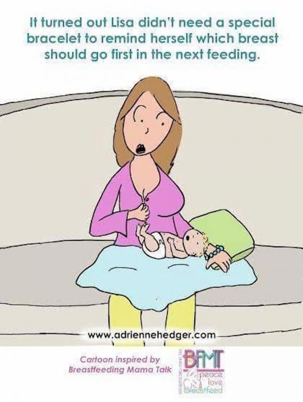 Breastfeeding reality cartoon