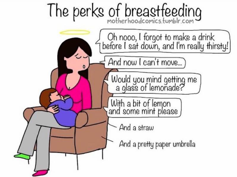 Breastfeeding reality cartoon