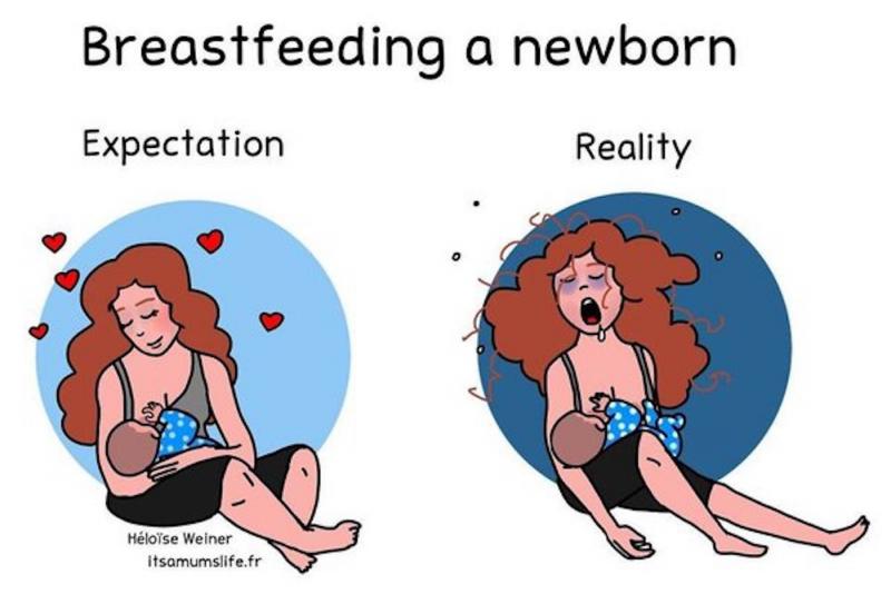 breastfeeding reality cartoon