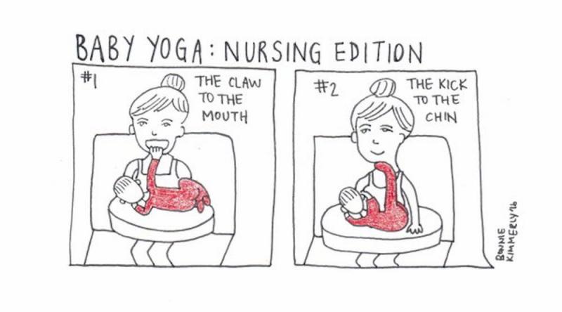 Breastfeeding reality cartoon