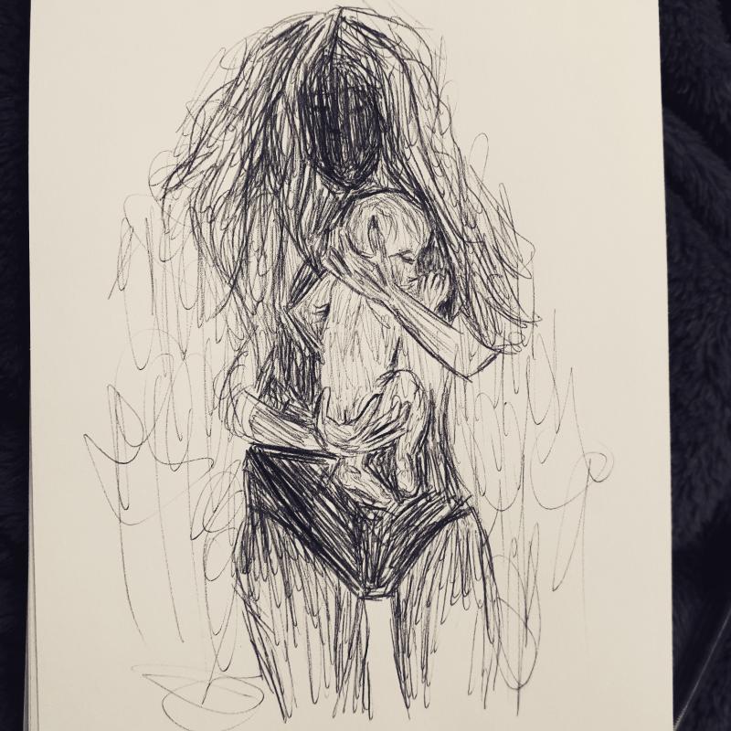 tekening mama en baby