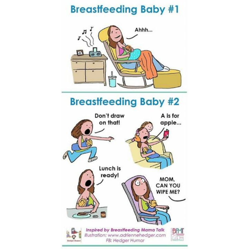 Breastfeeding reality cartoon