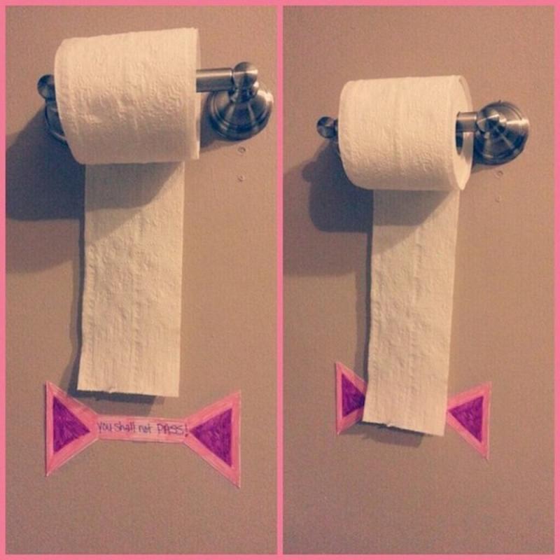 parenting hack toilet paper