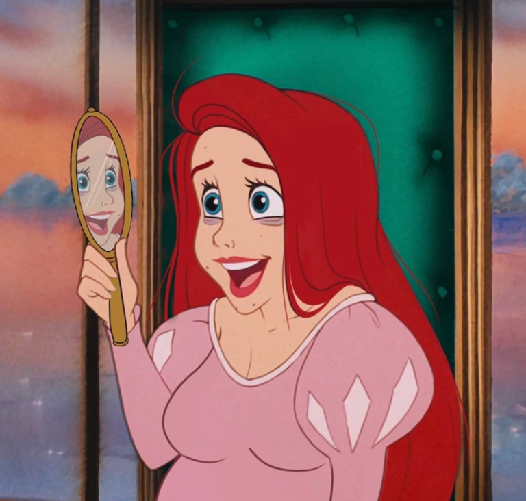 Disney prinses Ariel zwanger en vermoeid 
