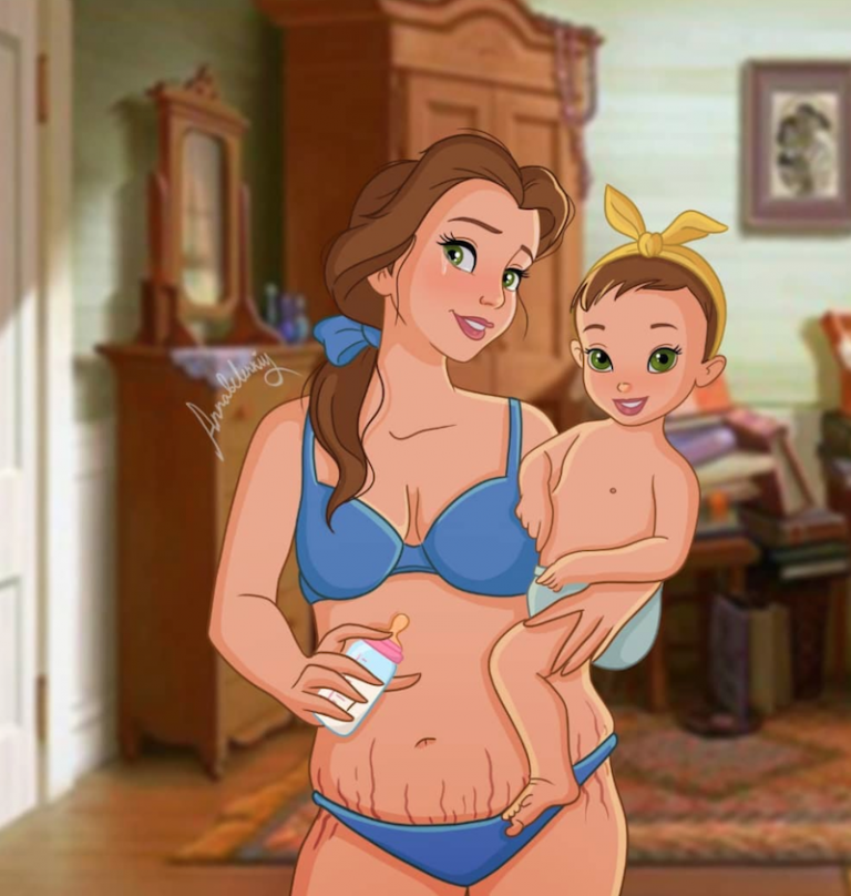 Disney prinses Belle en baby