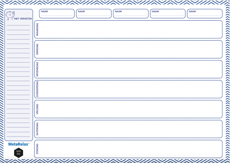 weekplanner Metarelax