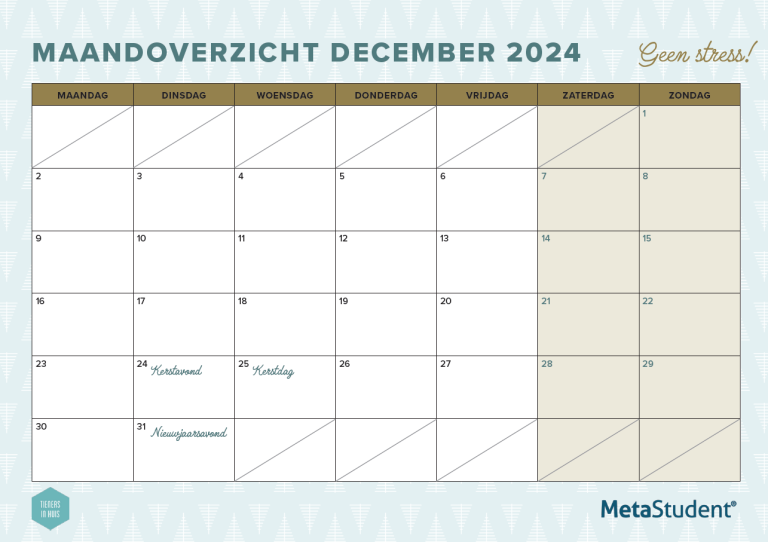 examenplanner maandoverzicht
