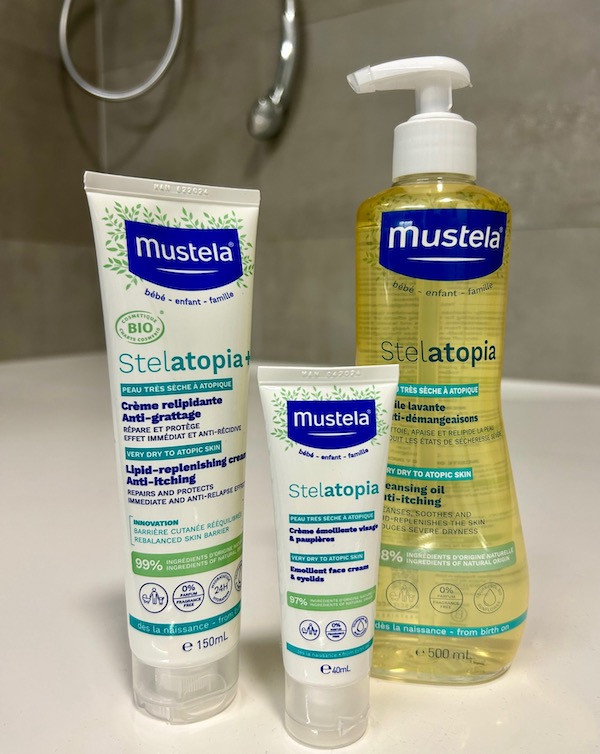 Mustela Stelatopia wasolie en crèmes