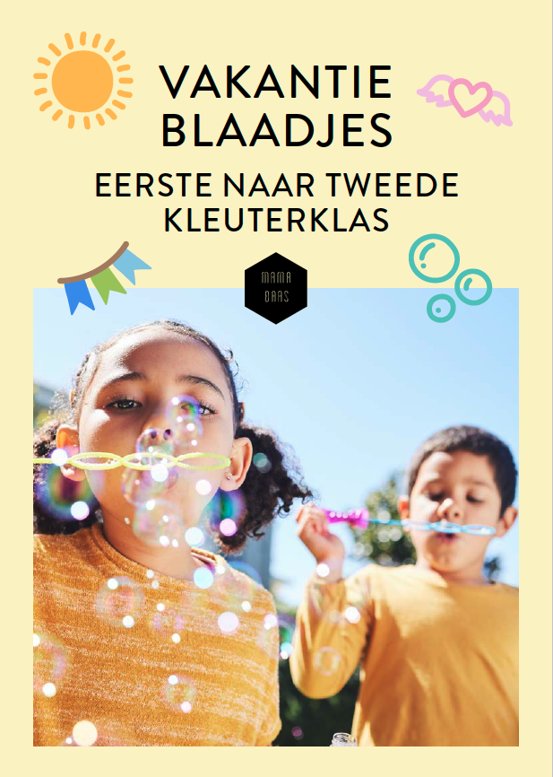 vakantieblaadjes eerste naar tweede kleuterklas 2025