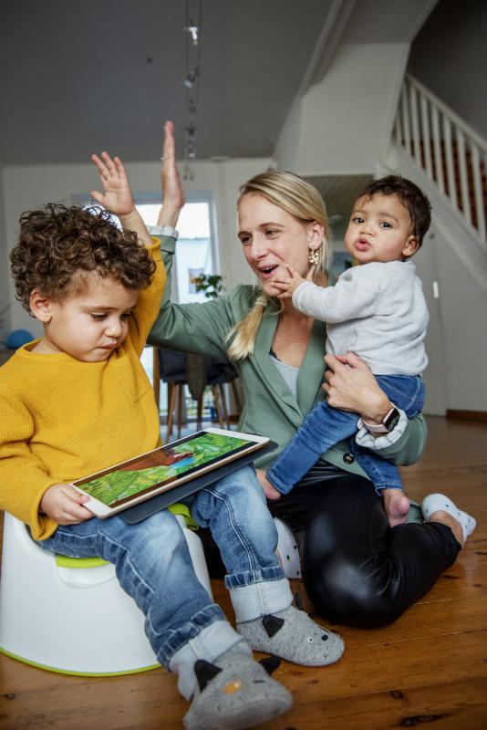 Potjestraining met behulp van digitale boekjes