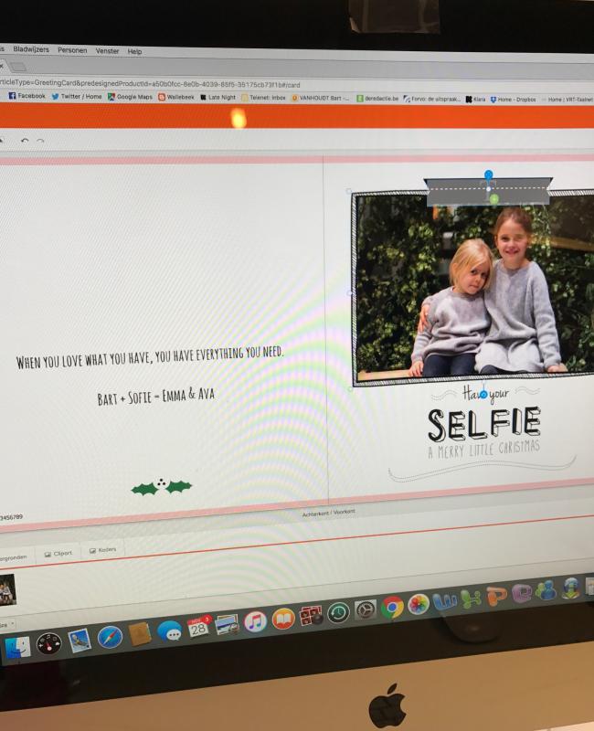 computer kerstkaart albelli