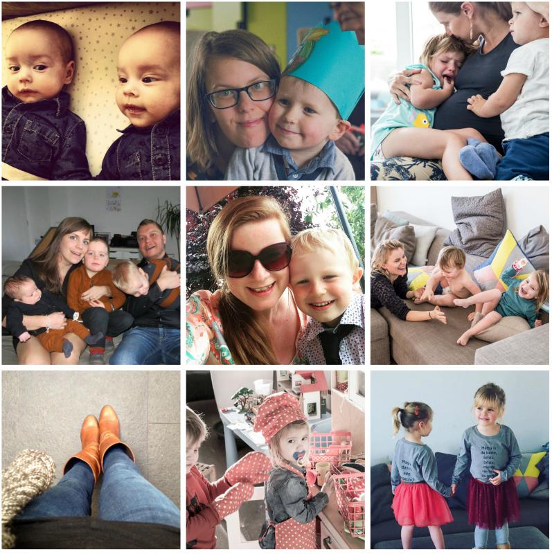 collage vrouwen en kinderen