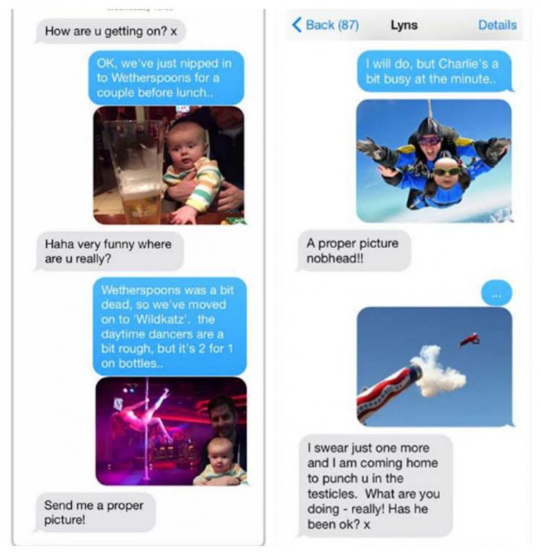 man vs baby text