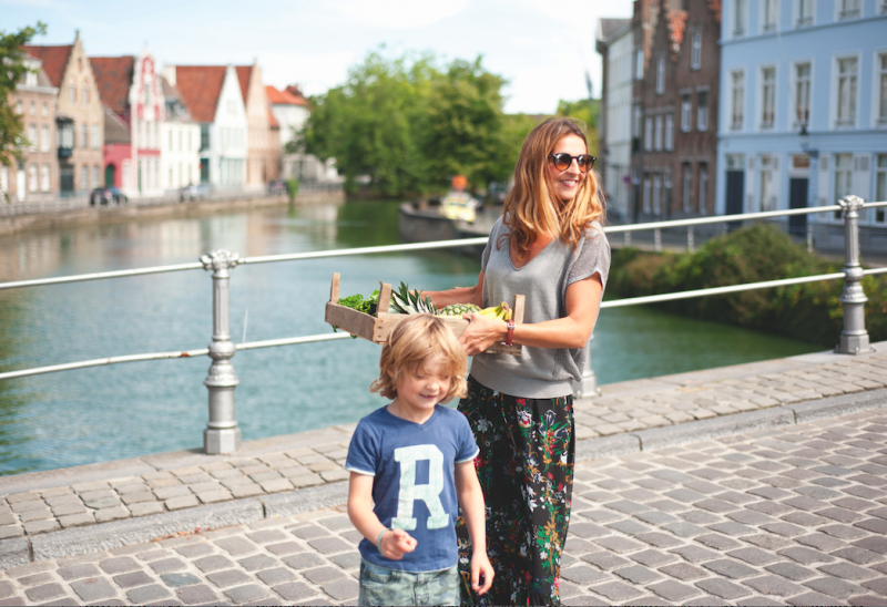mama met zoon
