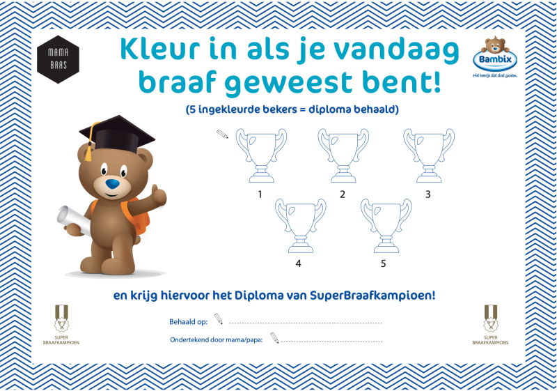 Superbraafkampioen diploma Bambix