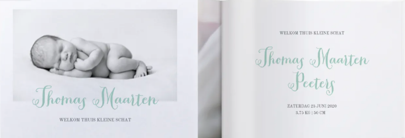 albelli babyboek