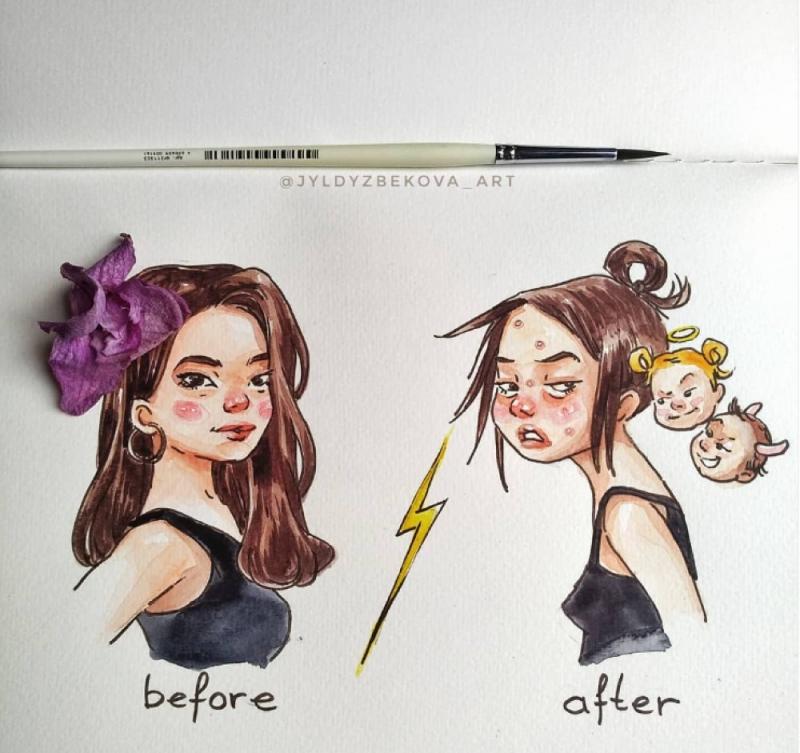 tekening baby