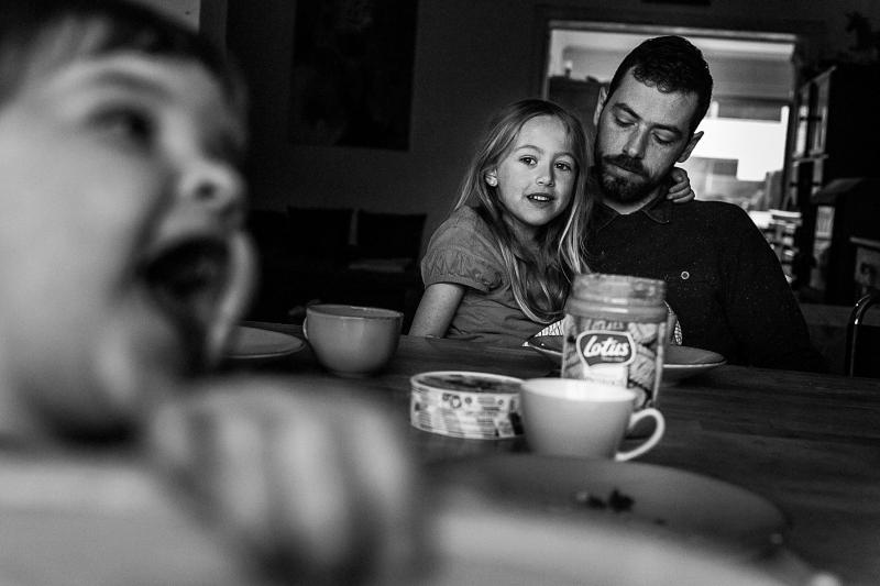 kinderen en papa