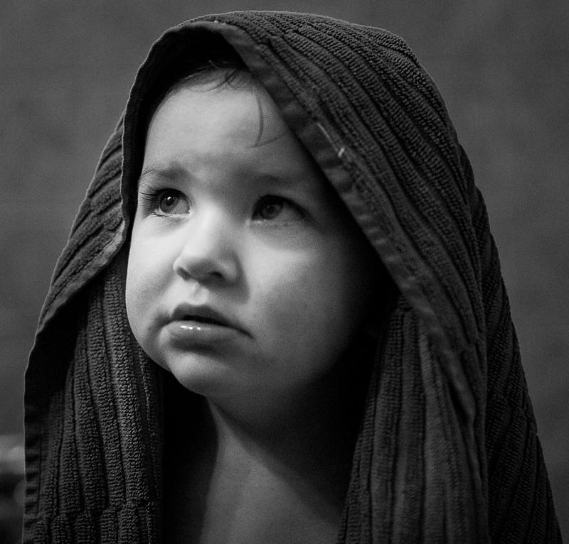 kind met handdoek