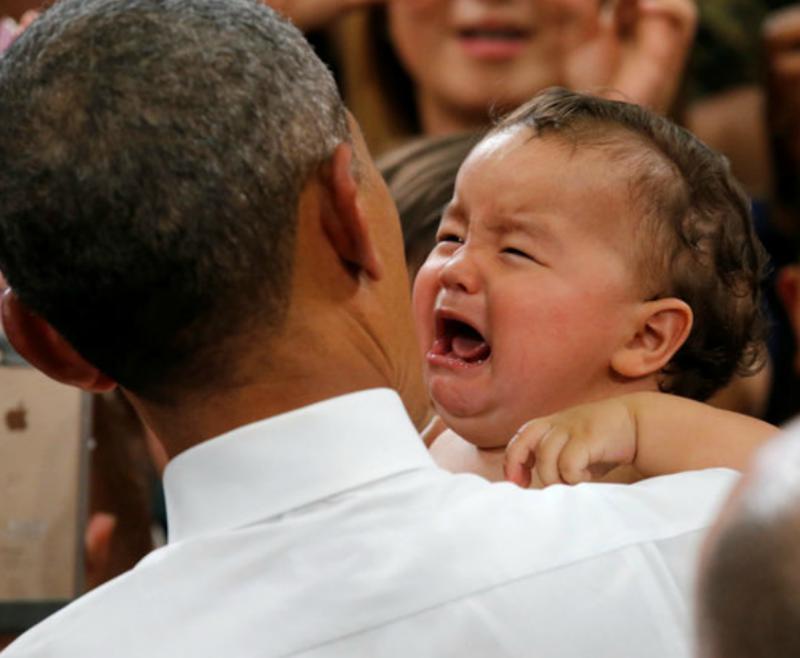 obama met baby